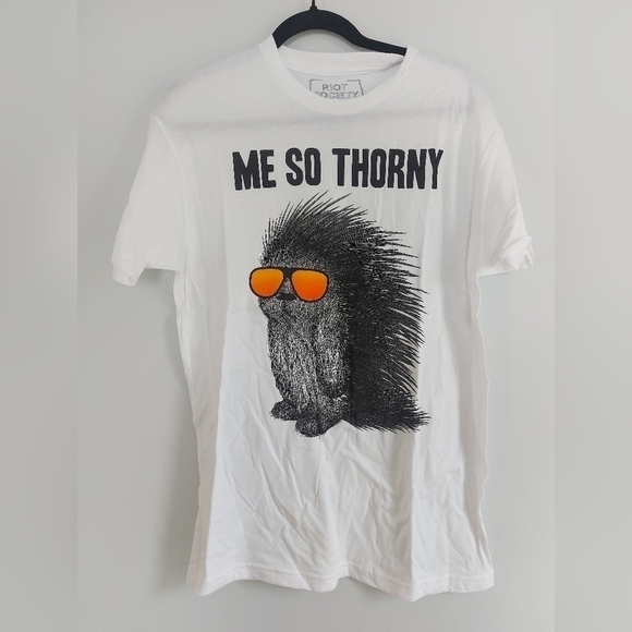 🌹Bnwot riot society " me so thorny" white tshirt - Picture 1 of 2